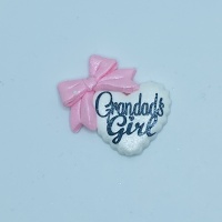 Grandads Girl - white with pink Bow